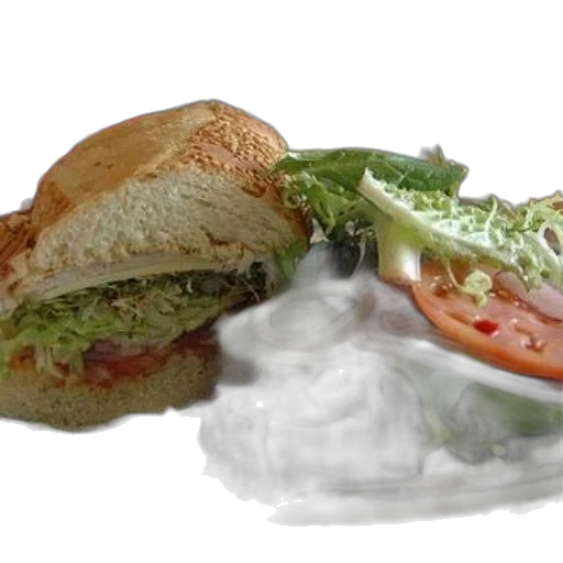 food, photorealistic, 3d render, sandwich transparent PNG cut-out