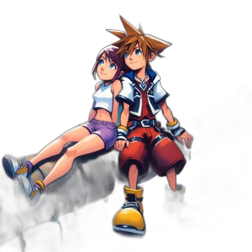 concept art, pixel art, watercolor, anime transparent PNG cut-out