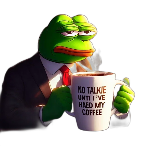 3d render, pepe, frog, green transparent PNG cut-out