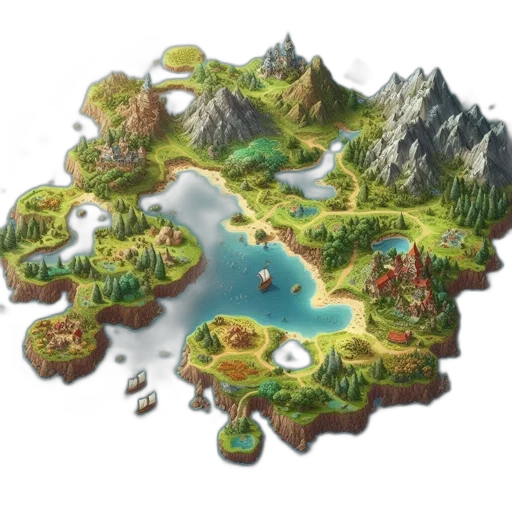 concept art, 3d render, fantasy art, pixel art transparent PNG cut-out