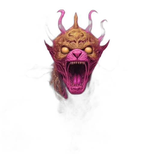 mask, dragon, creature, face transparent PNG cut-out