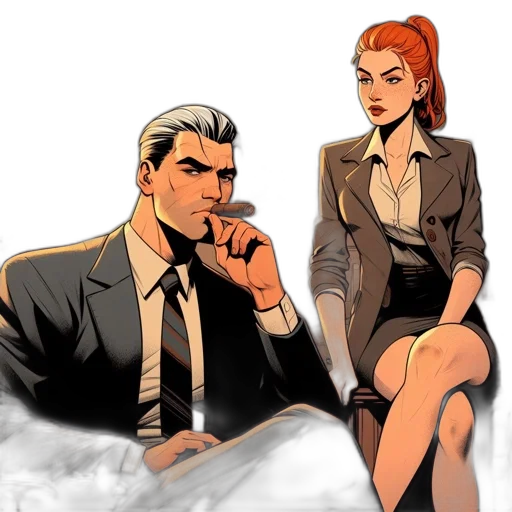 jacket, comic book art, concept art, cartoon transparent PNG cut-out