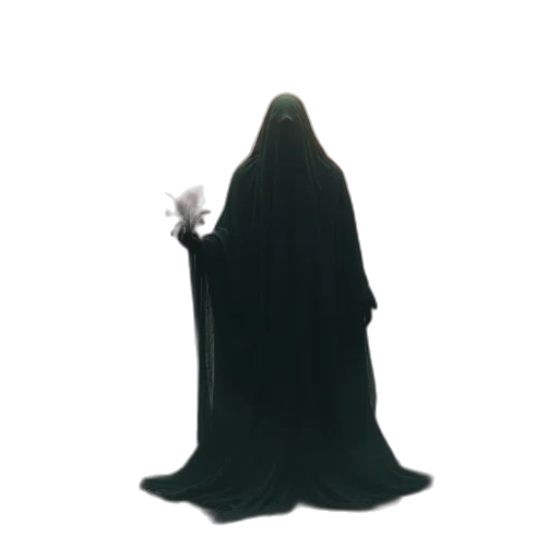 dress, creature, staff, mask transparent PNG cut-out