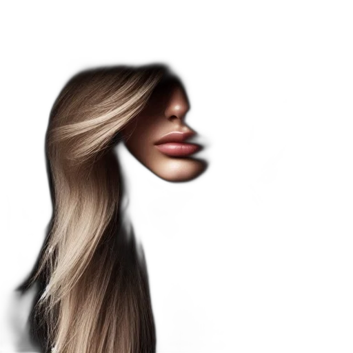 hair, face, mask, creature transparent PNG cut-out