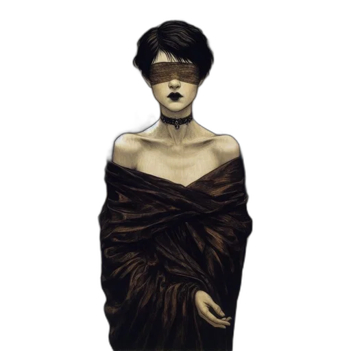 dress, face, mask, creature transparent PNG cut-out