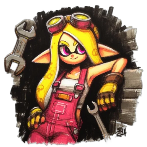 weapon, staff, jacket, robot transparent PNG cut-out