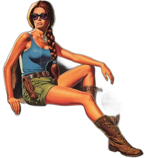 comic book art, pixel art, concept art, cartoon transparent PNG cut-out