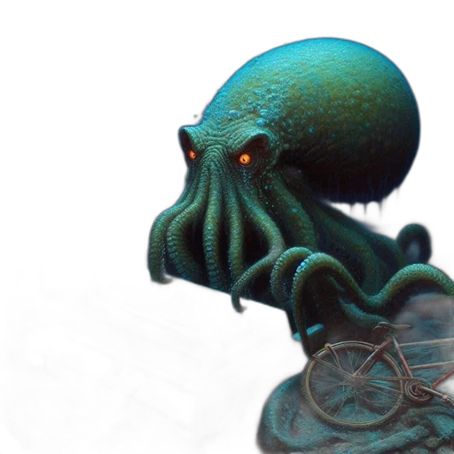 creature, mask, staff, robot transparent PNG cut-out