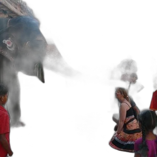 mask, dragon, staff, fog transparent PNG cut-out