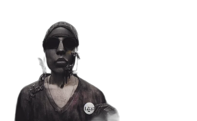 face, mask, concept art, photorealistic transparent PNG cut-out