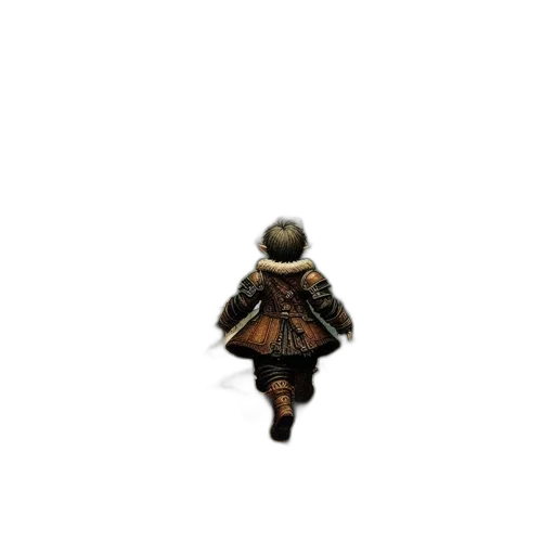 hat, dress, robot, staff transparent PNG cut-out