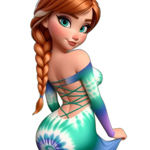 dress, 3d render, cartoon, fantasy art transparent PNG cut-out