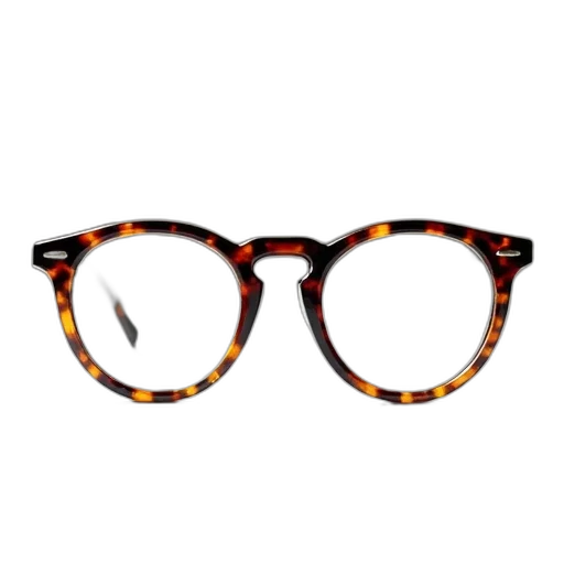 pair, round-framed, glasses, tortoiseshell transparent PNG cut-out
