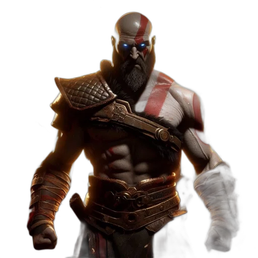 mask, sword, concept art, 3d render transparent PNG cut-out