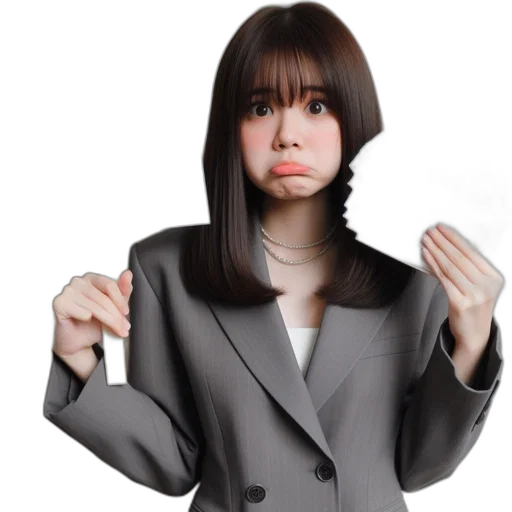jacket, staff, photorealistic, 3d render transparent PNG cut-out