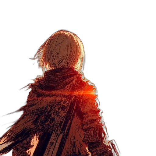 jacket, sword, weapon, hair transparent PNG cut-out