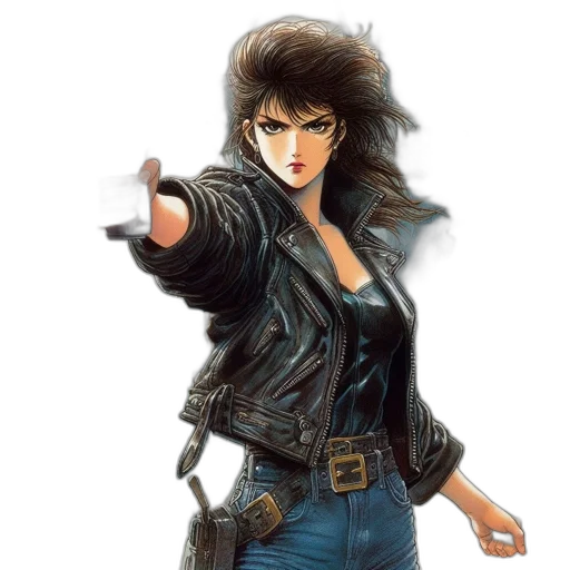 jacket, weapon, comic book art, concept art transparent PNG cut-out