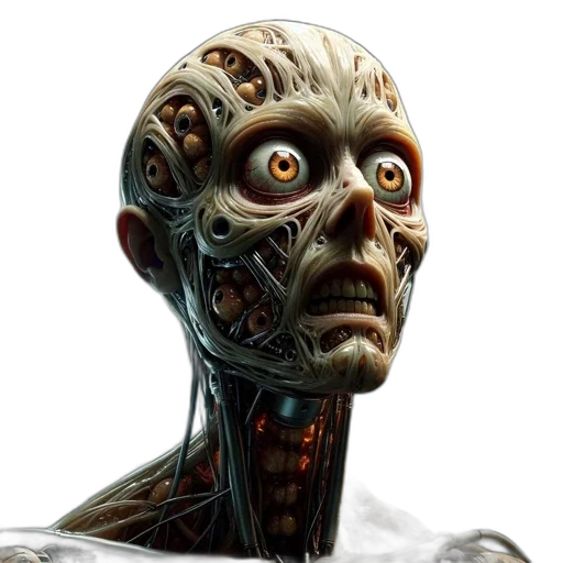 robot, face, creature, mask transparent PNG cut-out