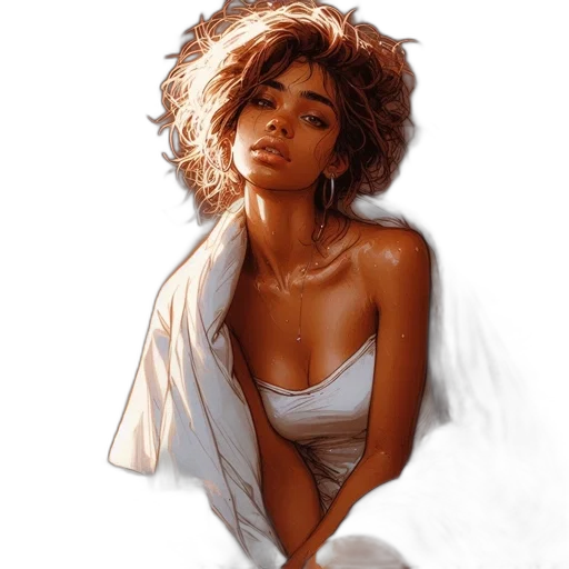 dress, face, photorealistic, concept art transparent PNG cut-out