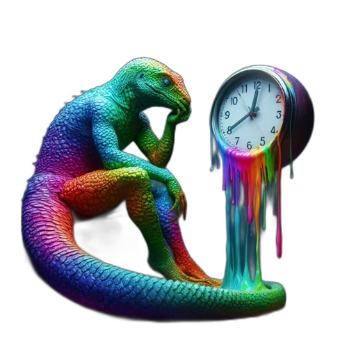 dragon, creature, vaporwave, concept art transparent PNG cut-out