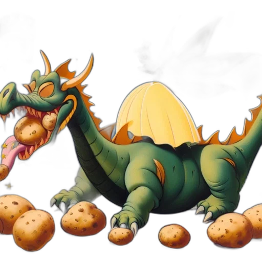 dragon, food, creature, concept art transparent PNG cut-out