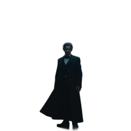 jacket, staff, umbrella, hat transparent PNG cut-out