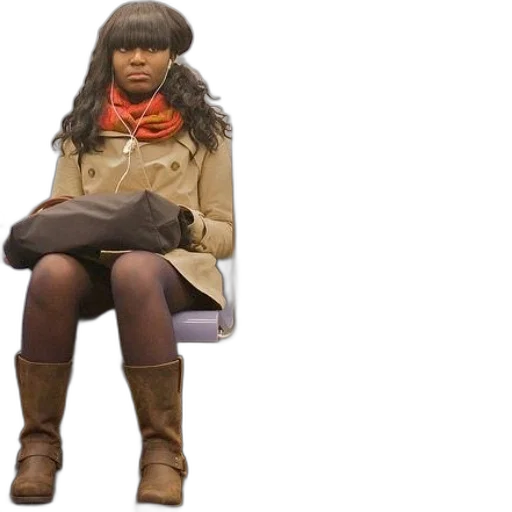 jacket, hat, earth tones, woman transparent PNG cut-out