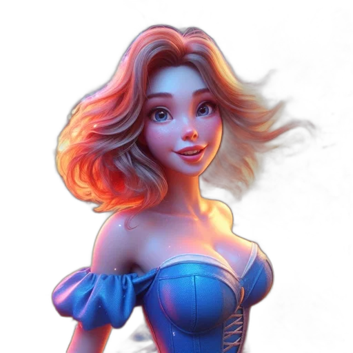 dress, fantasy art, 3d render, concept art transparent PNG cut-out