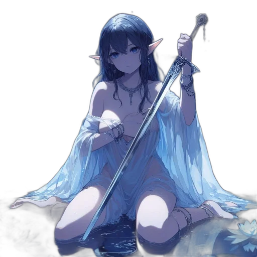 sword, staff, weapon, dress transparent PNG cut-out