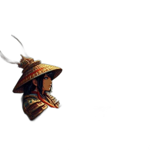 hat, mask, staff, jewelry transparent PNG cut-out