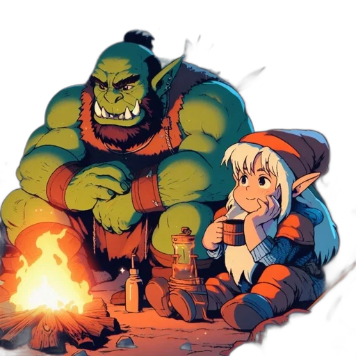 concept art, comic book art, fantasy art, pixel art transparent PNG cut-out
