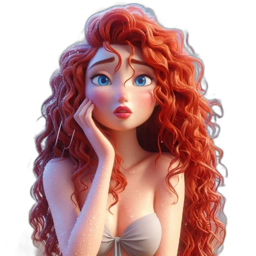 dress, hair, fantasy art, cartoon transparent PNG cut-out