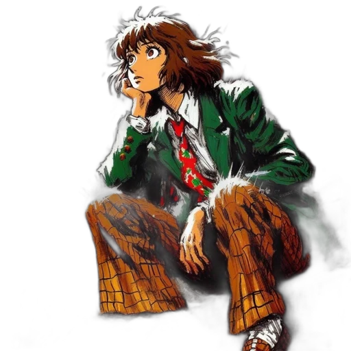 jacket, concept art, watercolor, comic book art transparent PNG cut-out