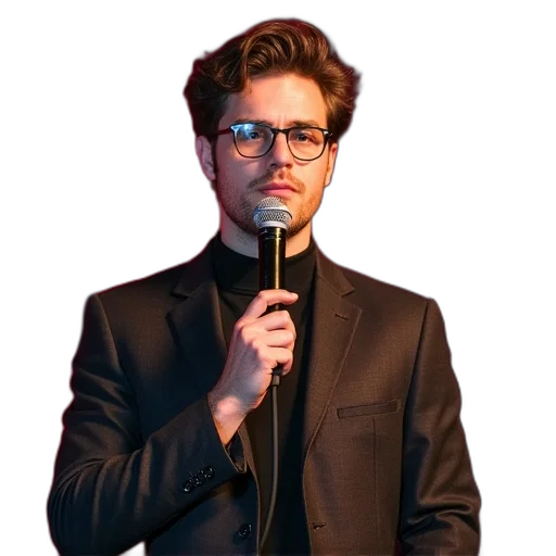 staff, jacket, face, hair transparent PNG cut-out