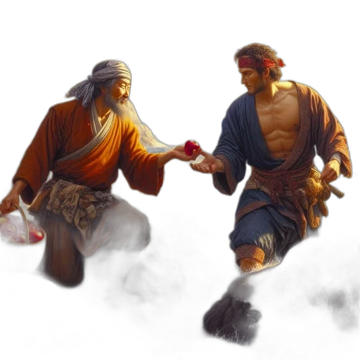 concept art, fantasy art, oil painting, photorealistic transparent PNG cut-out