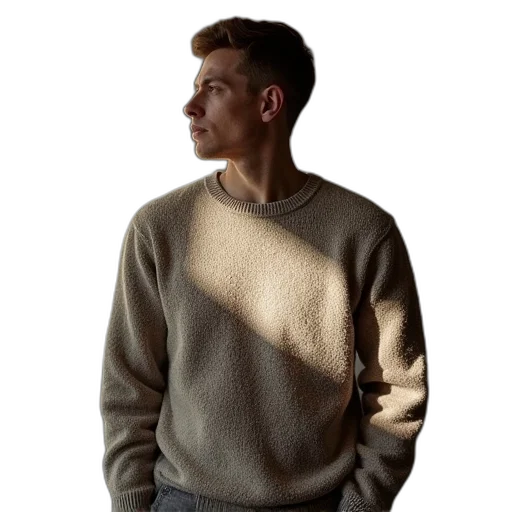 jacket, staff, face, hair transparent PNG cut-out