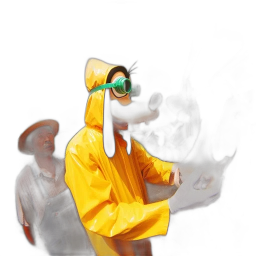 jacket, staff, hat, animal transparent PNG cut-out