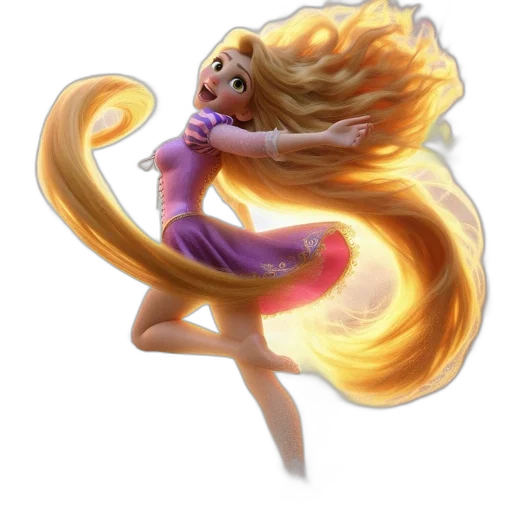 hair, staff, dress, concept art transparent PNG cut-out