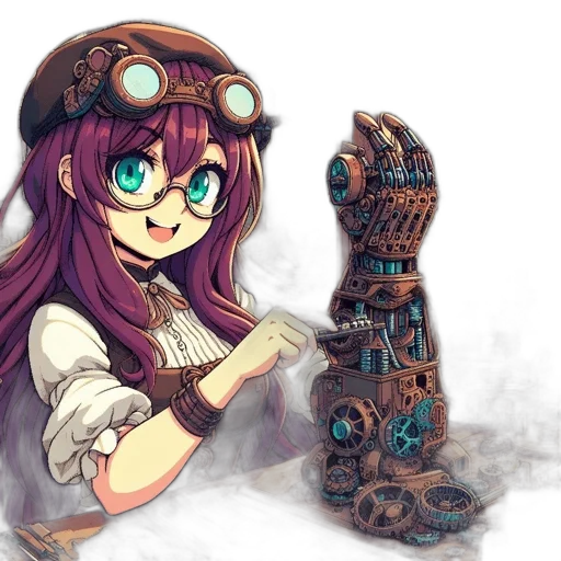 robot, weapon, staff, dress transparent PNG cut-out