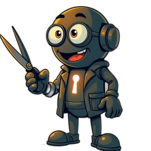 robot, staff, jacket, cartoon transparent PNG cut-out