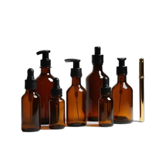 bottle, 3d render, collection, variously transparent PNG cut-out