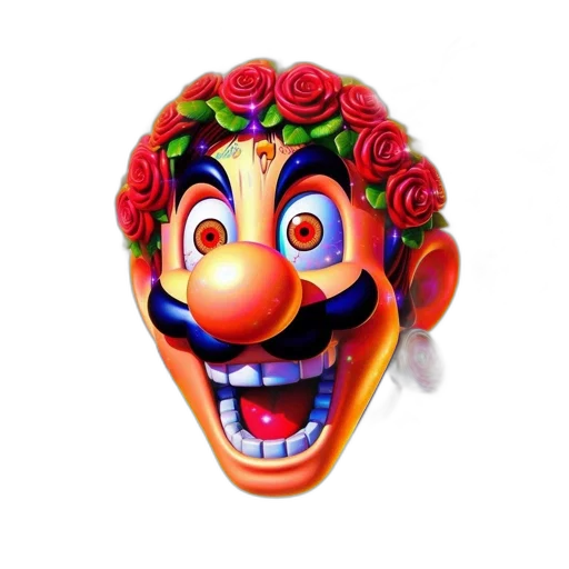 mask, face, crown, flower transparent PNG cut-out