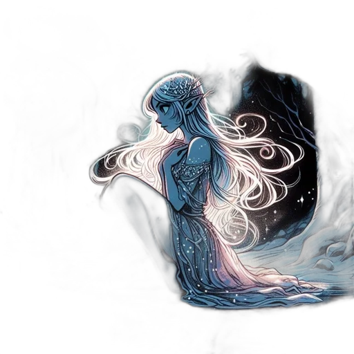 dress, dragon, mask, hair transparent PNG cut-out