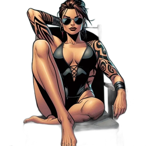 comic book art, concept art, cartoon, cyberpunk transparent PNG cut-out