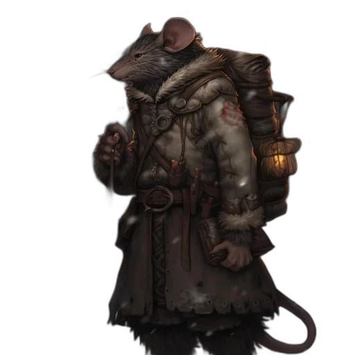 staff, jacket, hat, creature transparent PNG cut-out