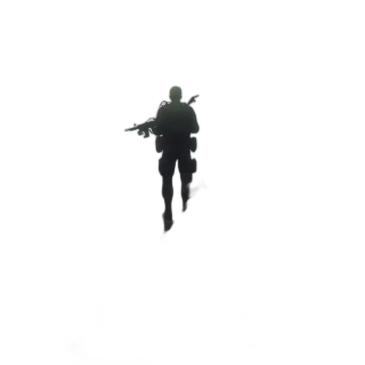 robot, jacket, creature, weapon transparent PNG cut-out