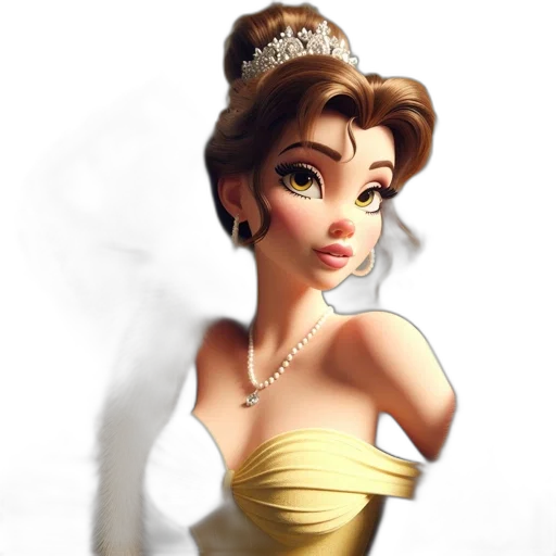 crown, dress, jewelry, 3d render transparent PNG cut-out