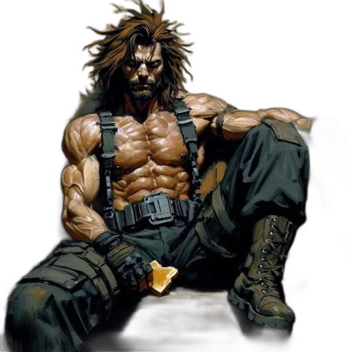 comic book art, concept art, fantasy art, photorealistic transparent PNG cut-out