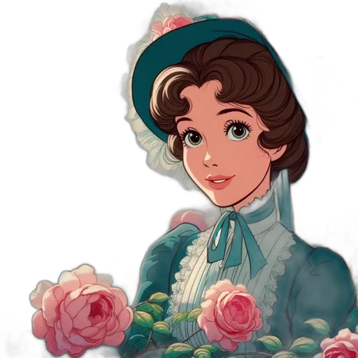 crown, face, dress, flower transparent PNG cut-out