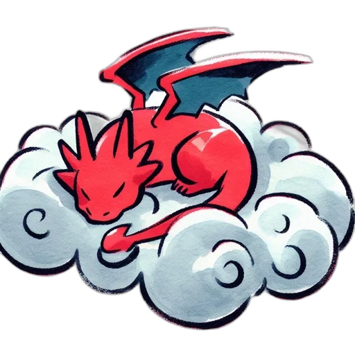 dragon, creature, staff, weapon transparent PNG cut-out